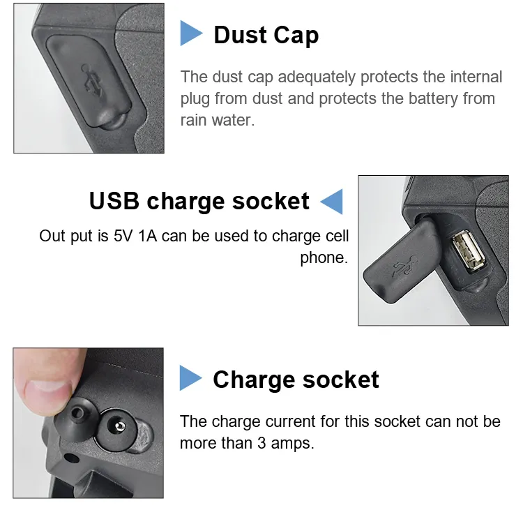48V 17.5Ah Li-ion E-Bike Battery Pack with USB Port