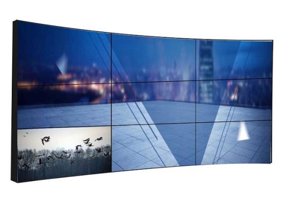Curved Ultra Thin Bezel Monitor , Indoor / Outdoor Large Video Wall Displays
