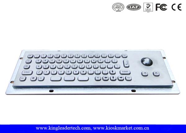 Teclado pequeno compacto avaliado IP65 da montagem do painel do quiosque com trackball óptico