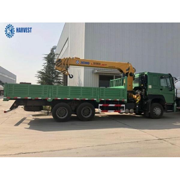 boîte Sinotruk Howo 6x4 336hp 10 Ton Truck Mounted Crane de cargaison de 7000x2300x600mm
