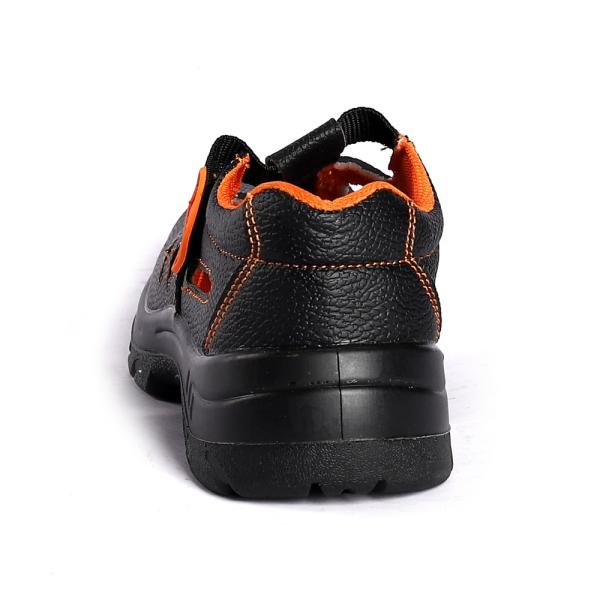 Slip Resistant Leather Mesh Steel Toe Lace up Closure Unise Low Cut Work Boots Safety Shoes