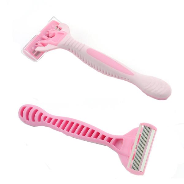 Custom Disposable Six Blade Open Back Shaving Razor Face Hair Removal Razor for Ladies