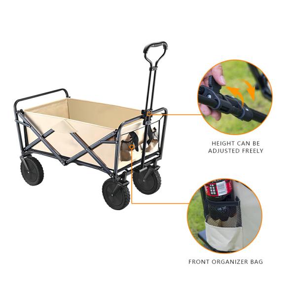 80L Waterproof Folding Camping Wagon with 5 Wheels