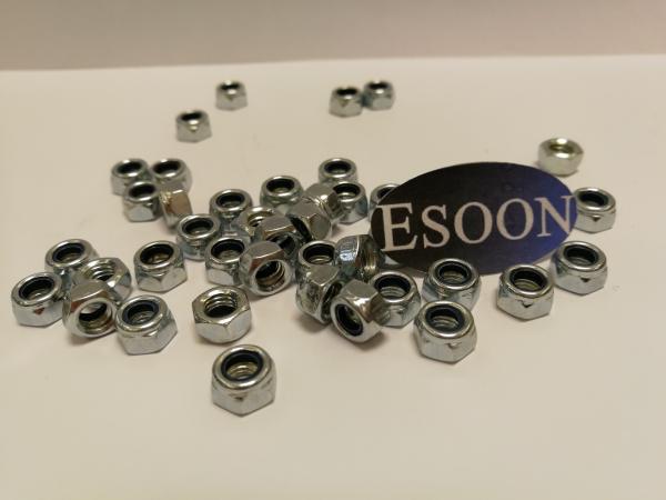M8-1.25 DIN 985 Grade 10,Zinc plated Finish surface Nylon Insert Lock Nut,Carbon Steel,M3~M56 Size