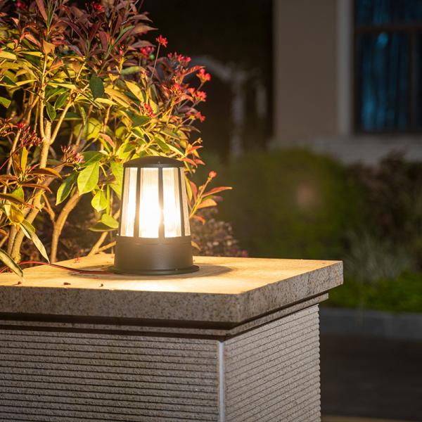 A coluna solar conduzida exterior ilumina a areia profunda moderna do café de 125x230MM E27 220V