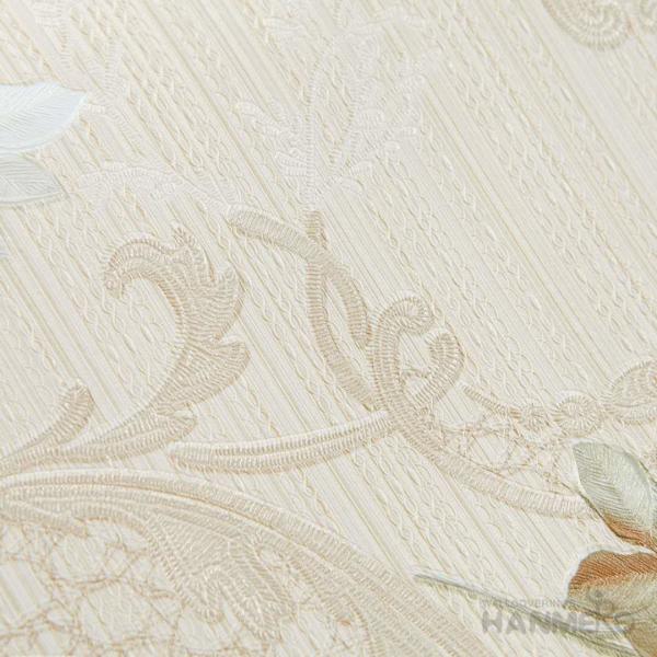 Simple Beautiful Flower embossed Waterproof Vinyl Wallpaper Coverings