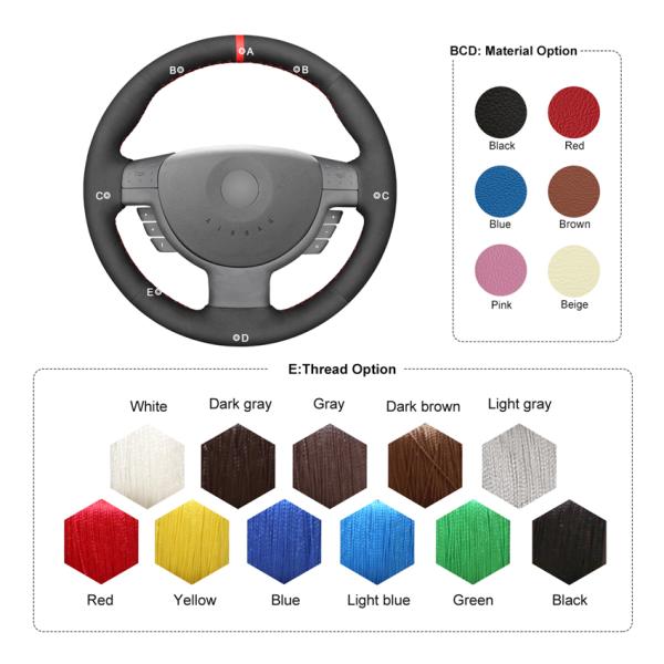 MEWANT For Opel Corsa C 2000-2006 / Combo C 2001-2011 Car Wholesale Suede Steering Wheel Cover Red Strip Drop Shipping Service