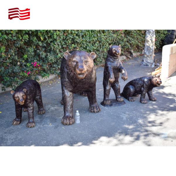 Life-Size Bronze Bear Sculpture Custom Metal Animal Statues for Artistic Installations
