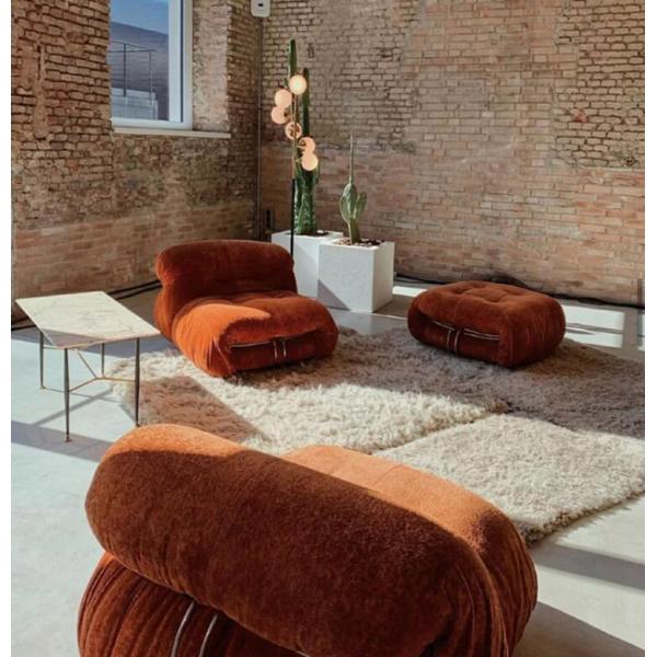 Modern Nordic Luxury Velvet Fabric Living Accent Sofa Chair Cashmere Fabric Italian Design Leisure Lounge Sofa Set