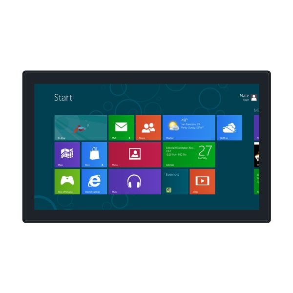 23.6 Inch Pure Flat Front Industrial Touch Screen Monitor 10 Point Multi Touch IP65 Dustproof
