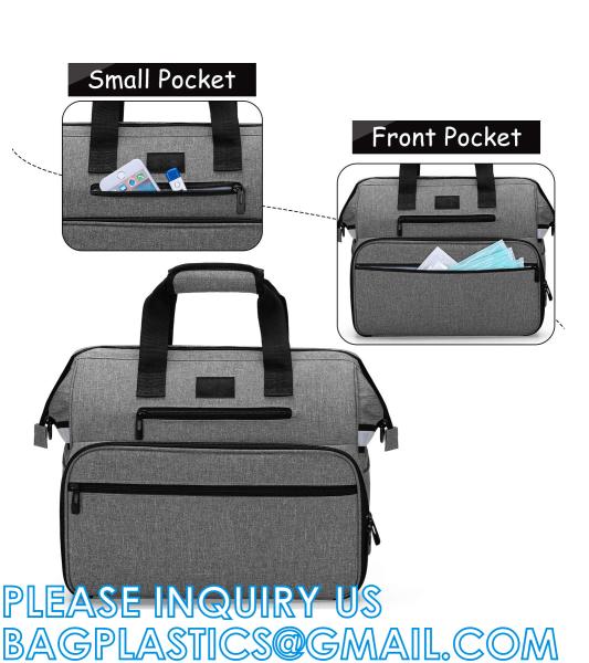 Medical Bag, Medical Equipment Bag, Adjustable Divider, Nonslip Bottom, Removable Shoulder Strap, Water-Resist