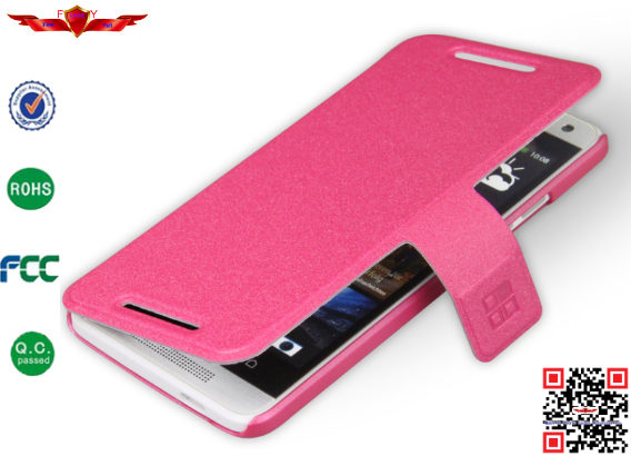 New 100% Qualify PU Wallet Leather Cover Cases For HTC ONE Mini M4 High Quality Colorful