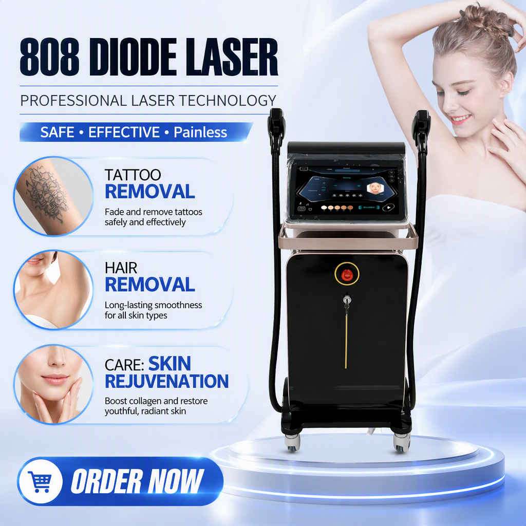 All In One Laser Hair Removal Tattoo Removal Pico Laser 808 diode 2in1