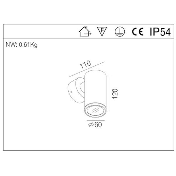 Fancy Outdoor LED Wall Lights IP54 Wall pack 3W 2700K 50000hours Life