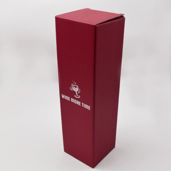 Eco Friendly Wine Bottle Gift Box Foldable Red Luxury Paper Board