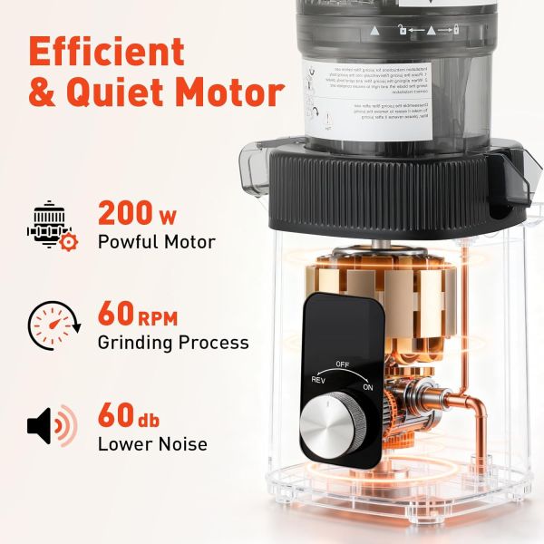Cold Press Juicer Masticating Juicer Cold Press System Large Chute For Fruit And Vegetable