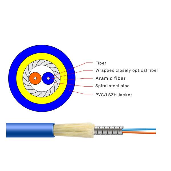 Low insertion loss 24 core MTP Mpo armored LSZH Material Fiber Optic Patch Cord 3meters