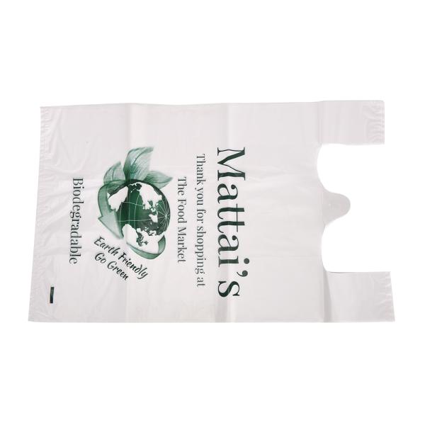 Vest Handle Plastic T-Shirt Bag with Customized Logo Printing