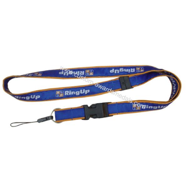 Silk Screen Printing Custom Promotional Lanyards, Id Card Lanyard With Polyester, Nylon, Silicone, Satin
