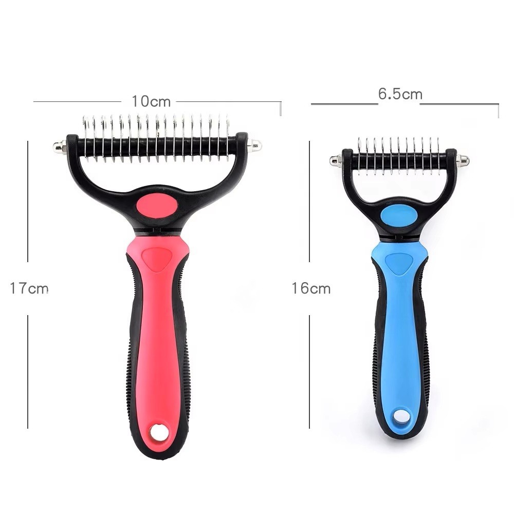 Pet Grooming Combo Undercoat Rake Deshedding Brush For Cats And Dogs