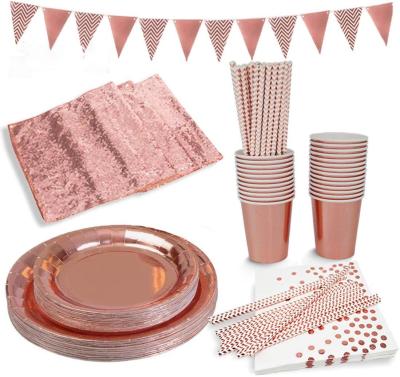 DT2096 7.75 Inches by 1/4 inch Rose Gold Disposable Dishware