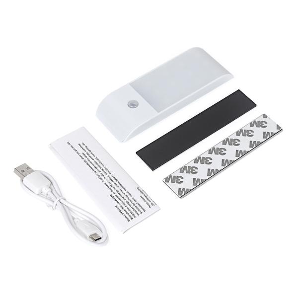 USB Rechargeable 12 LED PIR Motion Sensor Wardrobe Closet Nightlight Night Lamp For Home Corridor Bathroom
