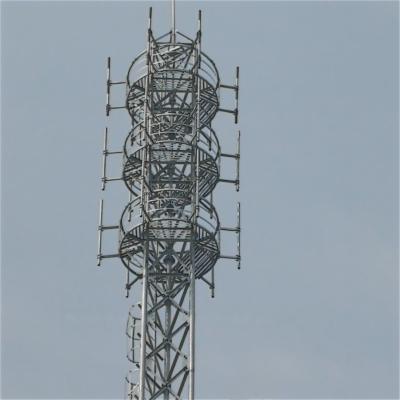 Customizable 3 Legged Tubular Steel Tower Designed for Outdoor Telecom Monitoring Observation and Security Installations