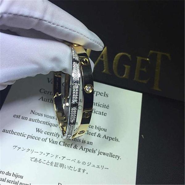C Double ring bracelet  Love bracelet, 18K gold. With a screwdriver. Jewelry factory in Shenzhen, China