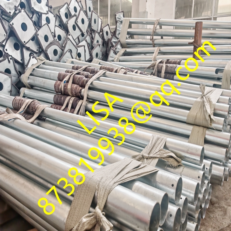 5M Height Q235B Hot-dip Galvanized Steel Lighting Pole for Street Park and Garden