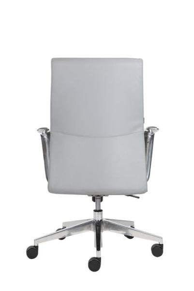 3.2mm 360d PU Leather Revolving Chair Middle Back For Conference