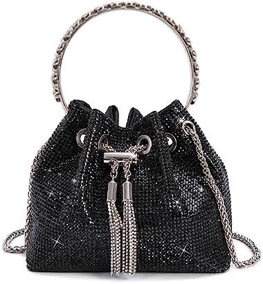 Bling Crystal Rhinestone Purse for Women Sparkly Clutch Handbag Crossbody Bag for Evening Wedding Party Prom