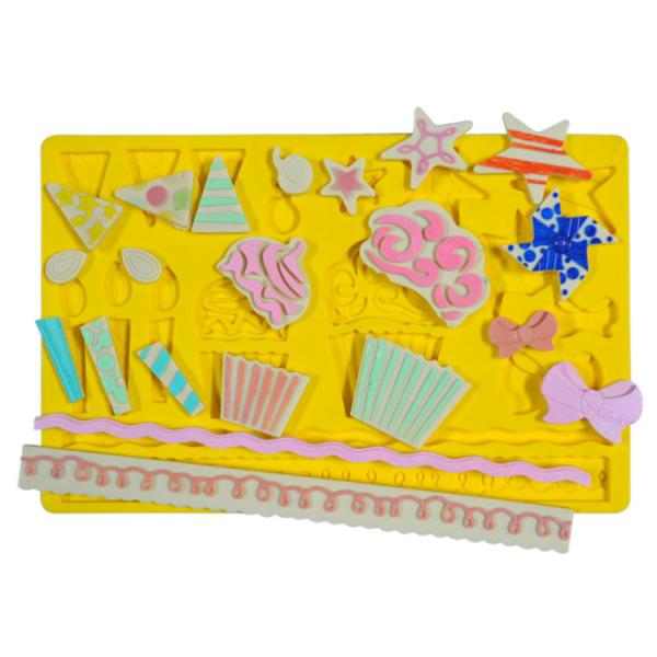 Multi Layer Silicone Baking Utensils Birthday Wedding Fondant Molds For Cake