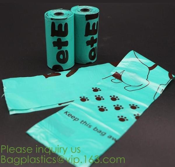 Factory Supplier Compostable Recyclable Clear Poly Bags Custom Logo Seal Garbage Bag,Dog Poop Bag, Doggy Bag, Pet Suppli