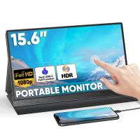 FORGOS 15.6 Inch Portable External Monitor 1080P USB-C HDR LCD IPS Touchscreen Display