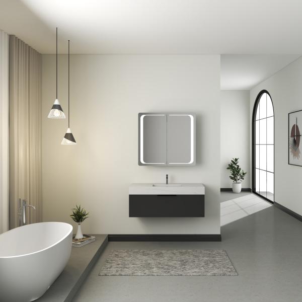 Lumière réductible Images nettes Forme gracieuse Armoire de médecine à LED pour la maison et l' hôtel