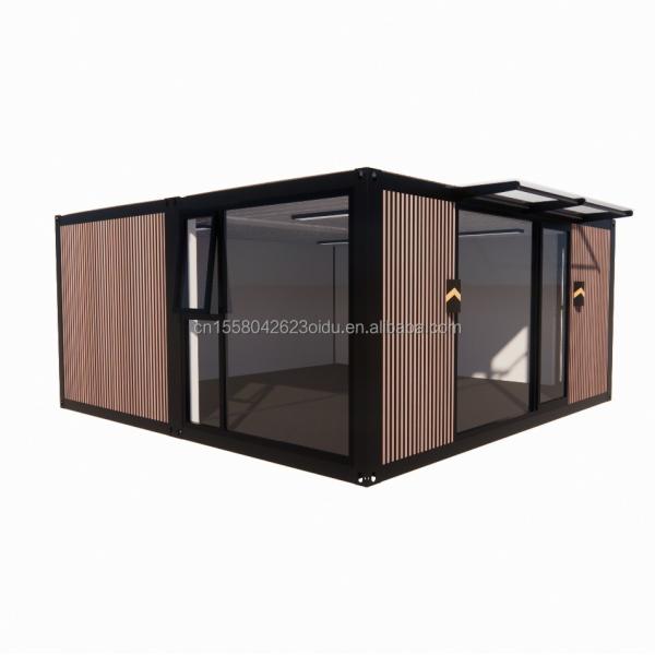 Flat Top Container Prefabrication Studio Imitation Wood PVC Wall Panel for Affordable Family Residence in 20ft or 40ft Sizes