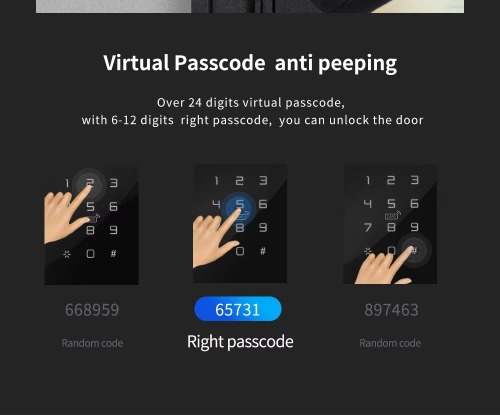 Serrure de porte en verre numérique à empreinte digitale pour maison intelligente, porte coulissante en verre sans cadre