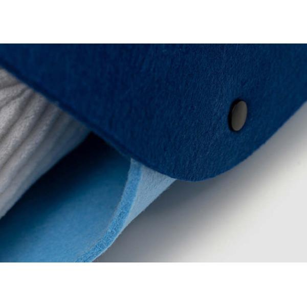 Handwash Folding Blue Shark Stocked Felt Cat Bed