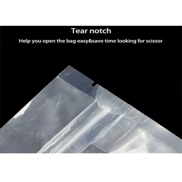 Resealable Doypack Transparent Plastic Foil Ziplock Bags Stand Up 8 Sides Sealing