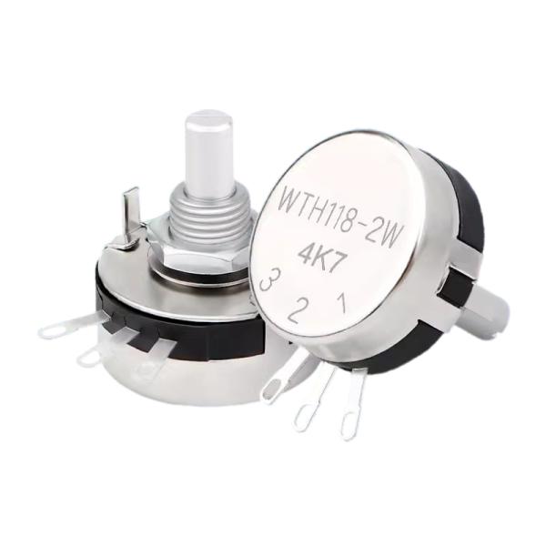 WTH118-2W 100k Dual Gang Potentiometer с переключателем углеродного линейного переменного вращения