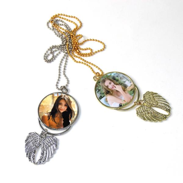 Car Hanging Decor Blank Sublimation Angel Wings Car Ornaments For Car Decorations