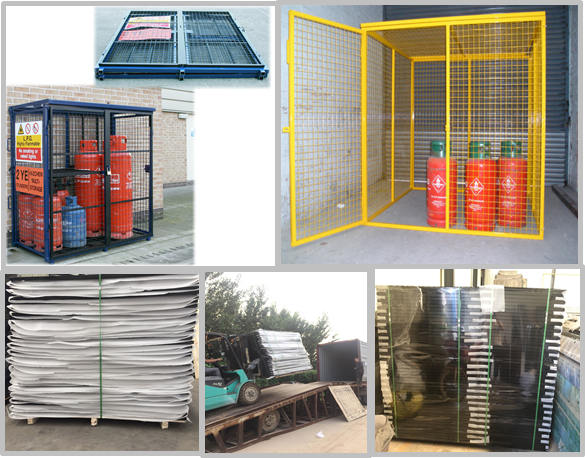 Galvanized Steel Tube Gas Cylinder Cages High Security 900*1000*500mm