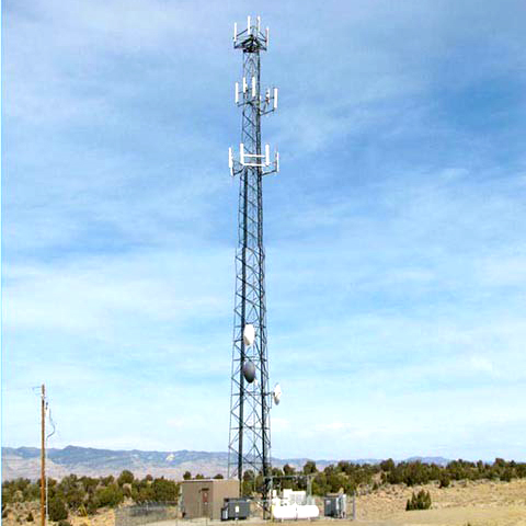 Low Carbon Lattice Steel Towers VHF FM Radio Wireless Mobile Communication Tower Mast 30m To 70m