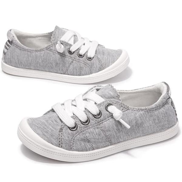 Girls And Boys Kids Canvas Sneakers Low Top Comfortable Walking Shoes