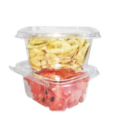 China Supplier Tamper-Resistant Clear Hinged Container with Flat Lid
