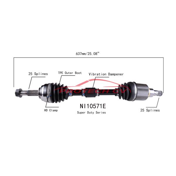 Automatic Cv Boot Assembly 2015-2017 Nissan Micra Front Left Cv Axle