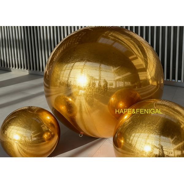 Golden PVC Mirror Balloons For DJ Parties, Festive Christmas Celebrations