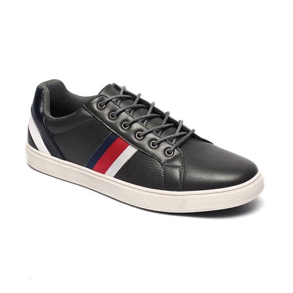 Black Antiskid Men'S Breathable Casual Shoes PU Upper