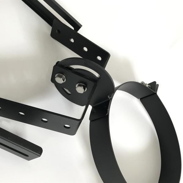 Rotating Bracket Pellet Stove Exhaust Pipe Black Color 0.45mm-1.2mm Thickness