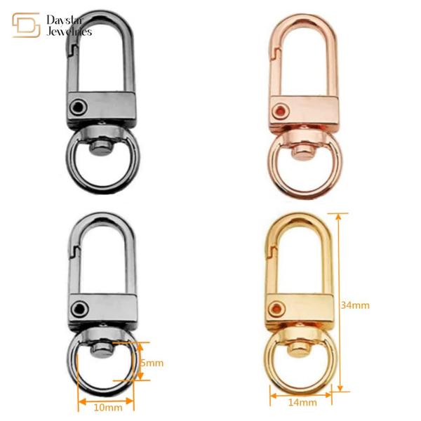 Metal Lobster Claw Clasps Swivel Lanyards For Key Rings Connector Toy Pet Collar